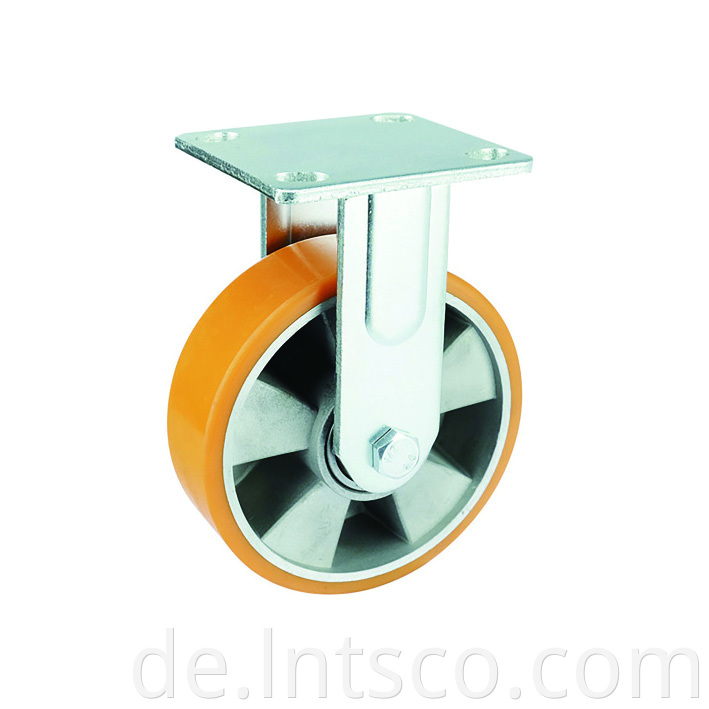 Heavy duty PU on aluminum rigid casters